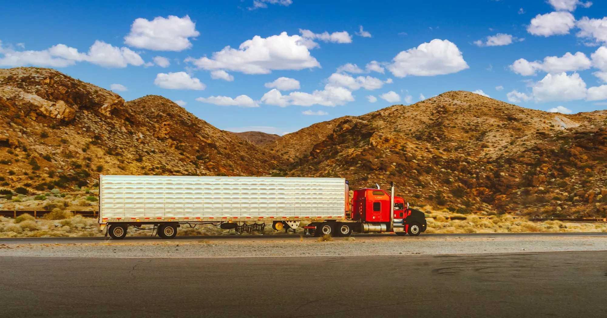 Transport truck on a highway